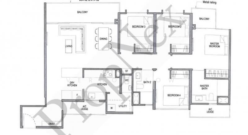 Park Colonial, 2 Woodleigh Lane, 4 Bedrooms, 1,249 sqft, Condominium For Rent, by Vernon Low, 500178777 - PropertyGuru.com.sg