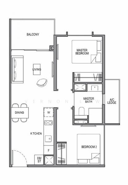 Park Colonial, 2 Woodleigh Lane, 2 Bedrooms, 624 sqft, Condominium For Rent, by Vernon Low, 500178785 - PropertyGuru.com.sg