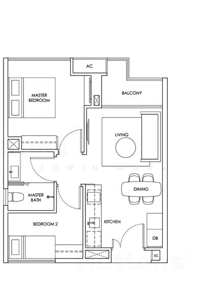 Robin Residences, 1 Robin Drive, 2 Bedrooms, 538 sqft, Condominium For Rent, by Edwin Woon, 500178821 - PropertyGuru.com.sg