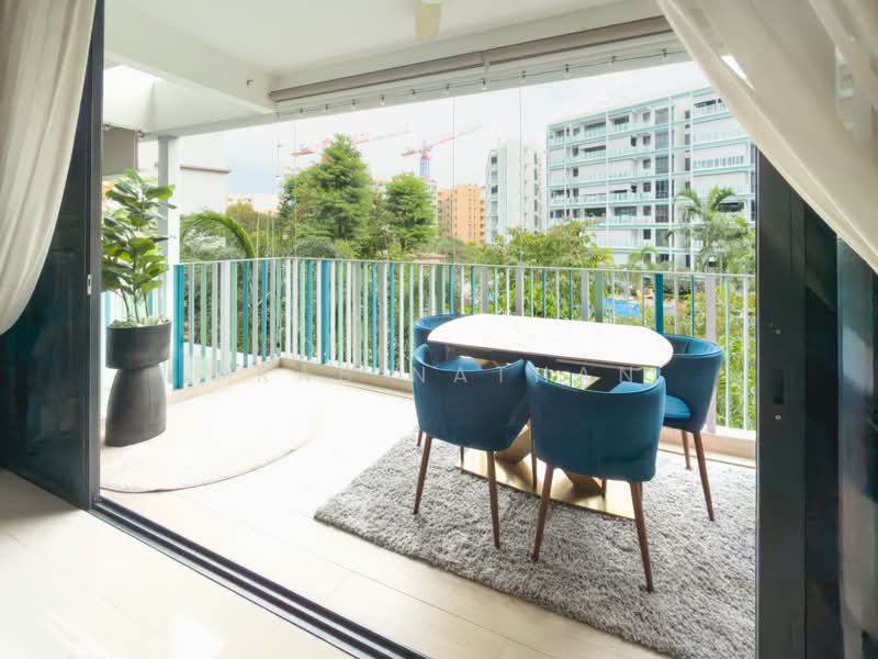 The Jovell, 13 Flora Drive, 3 Bedrooms, 1,033 sqft, Condominium For Sale, by Prab Nathan, 500178828 - Balcony - PropertyGuru.com.sg