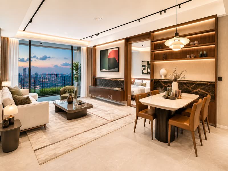 THE FIRST-MOVER CROWN JEWEL OF THE NEW BEACH ROAD TRANSFORMATIONAL ENCLAVE!, , 2 Bedrooms, 710 sqft, Condominium For Sale, by Steven Deng, 500178906 - Living Room - PropertyGuru.com.sg