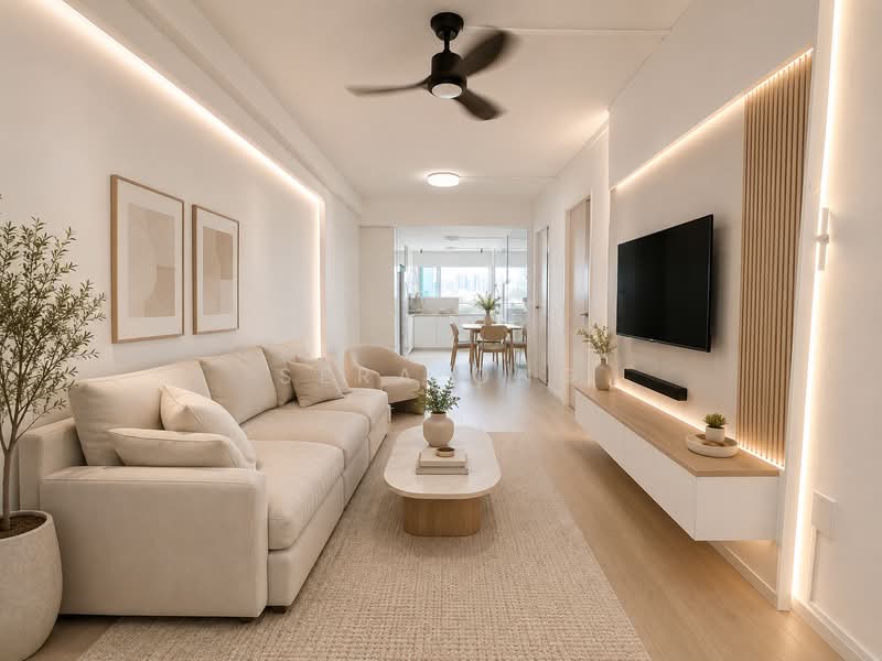 223 Serangoon Avenue 4, 223 Serangoon Avenue 4, 2 Bedrooms, 721 sqft, HDB Flat For Sale, by Sera Ong, 500179133 - Living Room - For Illustration Purposes - PropertyGuru.com.sg