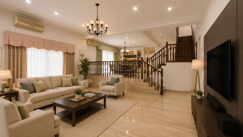❤️ FH below $1490PSF ❤️ Near Good School!, , 6 Bedrooms, 3,555 sqft, Semi-Detached House For Sale, by JAY PECK, 500179243 - Living Room - PropertyGuru.com.sg