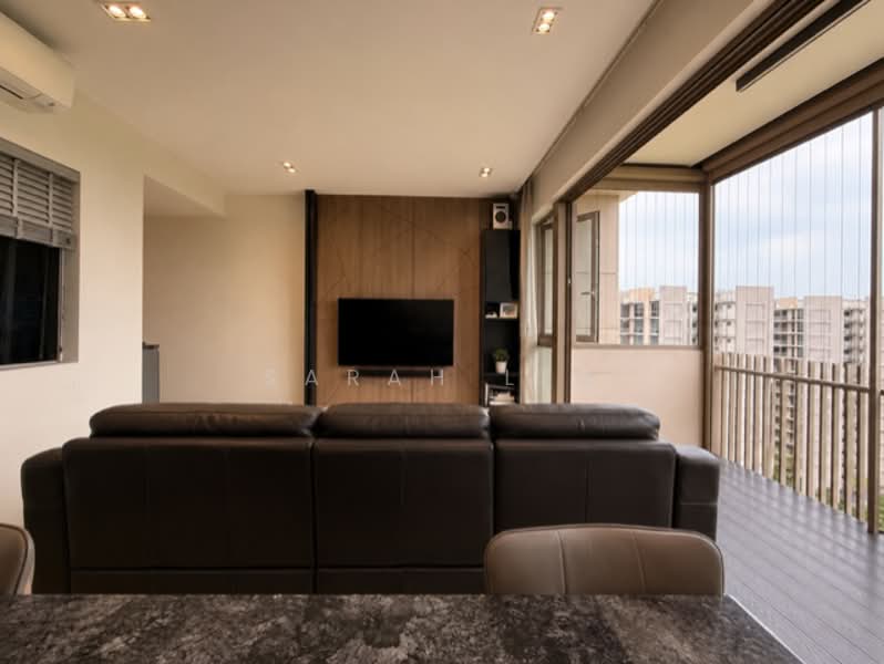 The Vales, 79 Anchorvale Crescent, 3 Bedrooms, 1,033 sqft, Condominium For Sale, by Sarah Lim, 500179626 - Landscape Dining & Living Room - PropertyGuru.com.sg