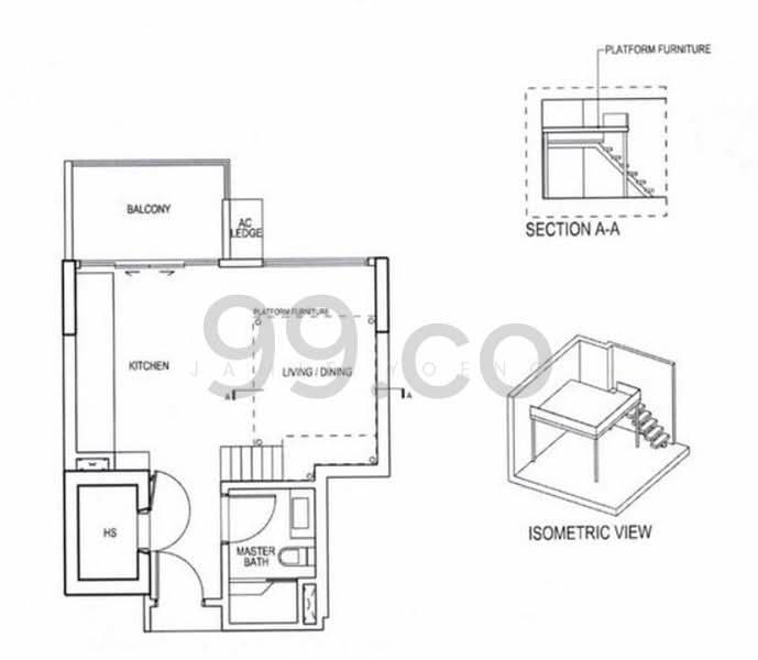 Euhabitat, 222 Jalan Eunos, 1 Bedroom, 517 sqft, Condominium For Rent, by Jamie Yoeng, 500179883 - PropertyGuru.com.sg