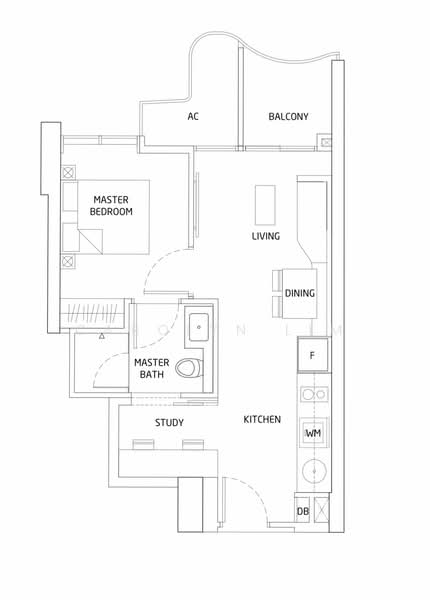 Queens Peak, 1 Dundee Road, 1 Bedroom, 495 sqft, Condominium For Rent, by Carolyn Lim, 500180060 - PropertyGuru.com.sg