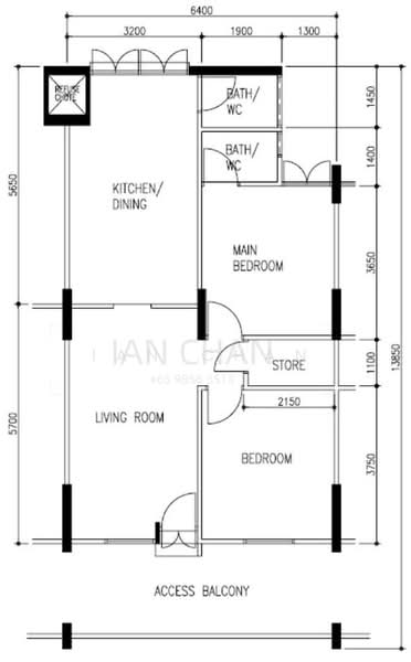 119 Hougang Avenue 1, 119 Hougang Avenue 1, 2 Bedrooms, 721 sqft, HDB Flat For Sale, by Ian Chan, 500180092 - PropertyGuru.com.sg