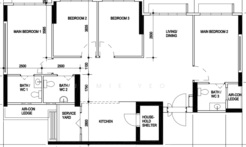110A Bidadari Park Drive, 110A Bidadari Park Drive, 4 Bedrooms, 1,292 sqft, HDB Flat For Sale, by Jamie Yeo, 500180174 - PropertyGuru.com.sg
