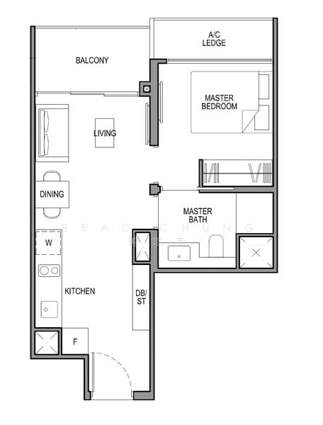 Park Colonial, 8 Woodleigh Lane, 1 Bedroom, 463 sqft, Condominium For Rent, by Brad Chung 钟定丰, 500180266 - PropertyGuru.com.sg