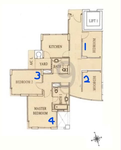 Seasons Park, 491 Yio Chu Kang Road, Room Rental, 180 sqft, Condominium For Rent, by Christian Oh, 500180390 - PropertyGuru.com.sg