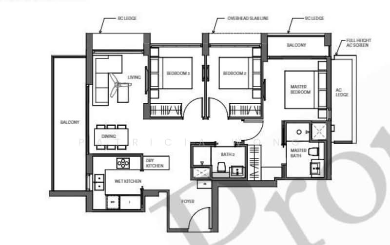 Park Place Residences, 2 Paya Lebar Road, 3 Bedrooms, 1,076 sqft, Condominium For Sale, by Patricia Wong, 500180524 - PropertyGuru.com.sg