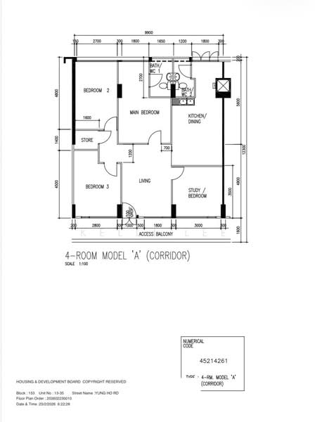 153 Yung Ho Road, 153 Yung Ho Road, 3 Bedrooms, 1,108 sqft, HDB Flat For Sale, by Kelli Lee, 500180547 - PropertyGuru.com.sg
