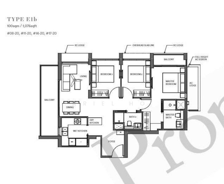 Park Place Residences, 2 Paya Lebar Road, 3 Bedrooms, 1,076 sqft, Condominium For Sale, by Ariel Ho, 500180590 - PropertyGuru.com.sg