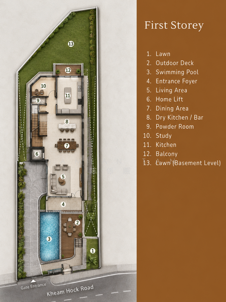 ⭐️NEAR BOTANIC GARDENS MRT & TREVOSE VICINITY⭐️BEAUTIFUL MODERN BRAND NEW 2.5-STY + BASEMENT HOUSE⭐️, Kheam Hock Road Trevose Tempua University Bahasa Unggas Seni Tudor Camborne Ilmu Adat Sejarah Shelford Watten Hillcrest Berrima Narooma Dalkeith Harlyn Merryn Harom Setangkai Princess Wales Prince Coronation King's Queen's Duke's Duchess Prince Lily, 6 Bedrooms, 9,532 sqft, Detached House For Sale, by Damian Tan 陈係赈, 500180779 - PropertyGuru.com.sg