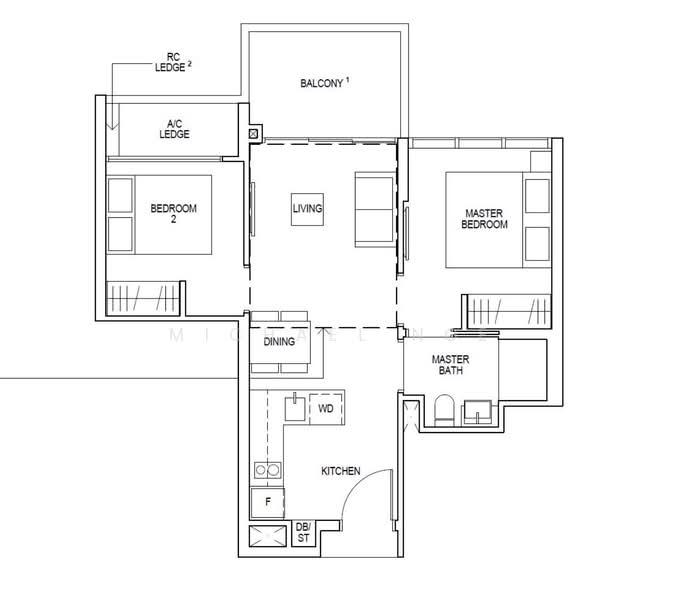Riverfront Residences, 43 Hougang Avenue 7, 2 Bedrooms, 614 sqft, Condominium For Sale, by Michael Nge, 500180786 - PropertyGuru.com.sg