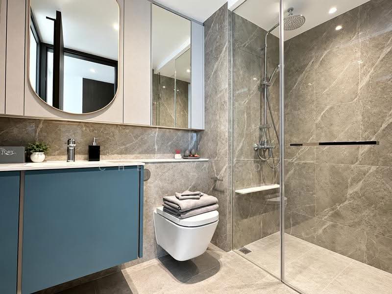 Clavon, Clementi Avenue 1, Buona Vista / West Coast / Clementi New Town, 3 Bedrooms, 958 sqft, Condominium For Sale, by Chelsey Soh, 500180798 - Master Bathroom - PropertyGuru.com.sg