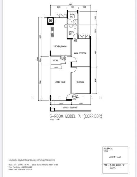 516 Jurong West - 3 room hdb, Jurong West at 52, 2 Bedrooms, 797 sqft, HDB Flat For Sale, by Nancy Tan, 500180875 - PropertyGuru.com.sg
