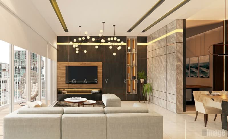 Queens Peak, 1 Dundee Road, 4 Bedrooms, 1,507 sqft, Condominium For Rent, by Gary Koh, 500180886 - Living Room - PropertyGuru.com.sg