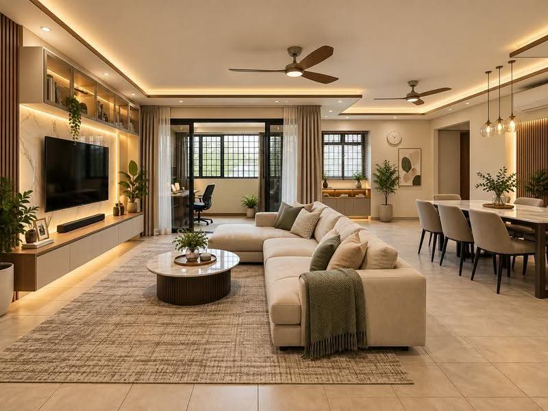 323 Sembawang Close, 323 Sembawang Close, Sembawang / Yishun, 3 Bedrooms, 1,292 sqft, HDB Flat For Sale, by Esther Cai, 500181110 - Living Room - PropertyGuru.com.sg