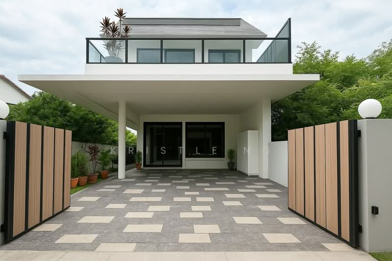Almost new | Huge 8149sf 2.5+Basement & pool near Seletar Hills, , 6 Bedrooms, 8,149 sqft, Semi-Detached House For Sale, by Kristle Ng, 500181114 - Exterior - PropertyGuru.com.sg