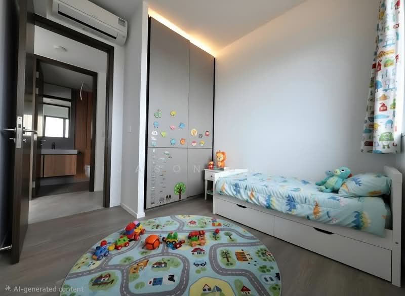 AMO Residence, 23 Ang Mo Kio Rise, 2 Bedrooms, 743 sqft, Condominium For Sale, by Jason Ong, 500181197 - Decorated Bedroom 2 View 1 - PropertyGuru.com.sg