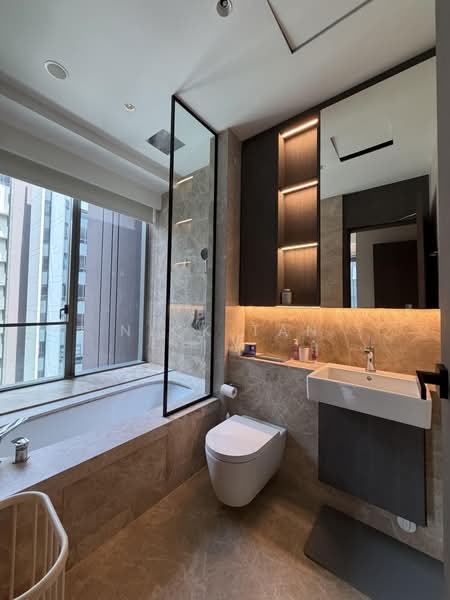 Leedon Residence, 20 Leedon Heights, 2 Bedrooms, 1,044 sqft, Condominium For Rent, by Nick Tan, 500181414 - Bathroom - PropertyGuru.com.sg