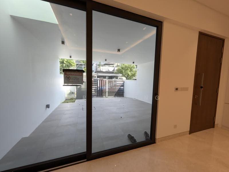 Meng Suan Garden, Mandai / Upper Thomson, 1 Bedroom, 1,248 sqft, Terraced House For Sale, by Gerald Ong, 500181480 - View of Car Porch from Living Room - PropertyGuru.com.sg