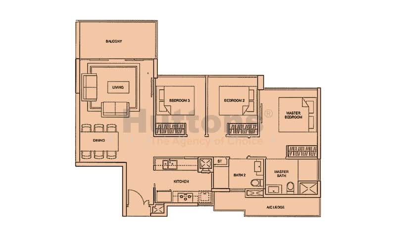 Parc Centros, 80 Punggol Central, 3 Bedrooms, 990 sqft, Condominium For Rent, by Robin Chua, 500181528 - PropertyGuru.com.sg