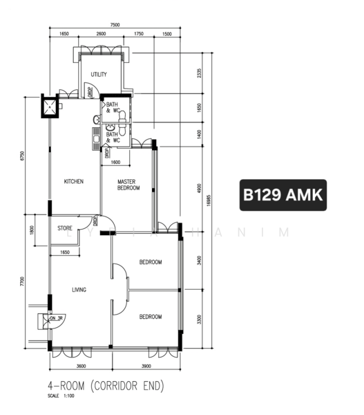 129 Ang Mo Kio Avenue 3, 129 Ang Mo Kio Avenue 3, 3 Bedrooms, 1,054 sqft, HDB Flat For Sale, by Lydia Hanim, 500182521 - PropertyGuru.com.sg