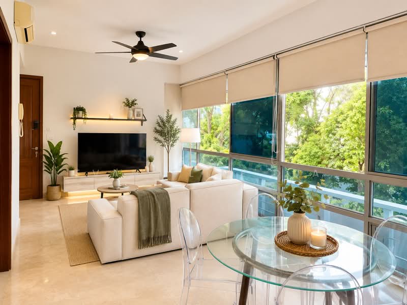 One Fort, 1 Fort Road, 2 Bedrooms, 1,055 sqft, Condominium For Sale, by Evangeline Dua, 500182586 - Living Room - PropertyGuru.com.sg