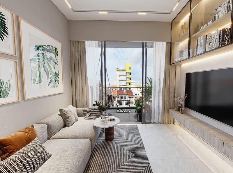 Gems Ville, 8 Lorong 13 Geylang, 2 Bedrooms, 797 sqft, Condominium For Sale, by Alvin Kwan, 500182621 - Living Room - PropertyGuru.com.sg