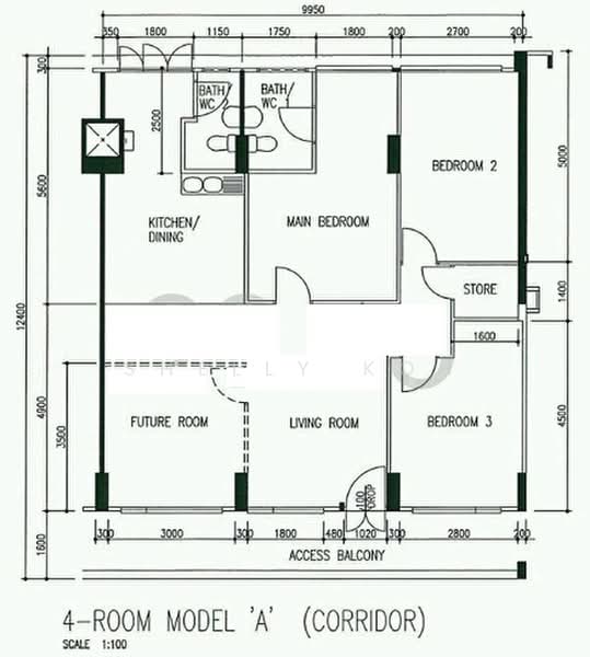 405 Hougang Avenue 10, 405 Hougang Avenue 10, 1 Bedroom, 200 sqft, HDB Flat For Rent, by Shelly Koh, 500182651 - PropertyGuru.com.sg