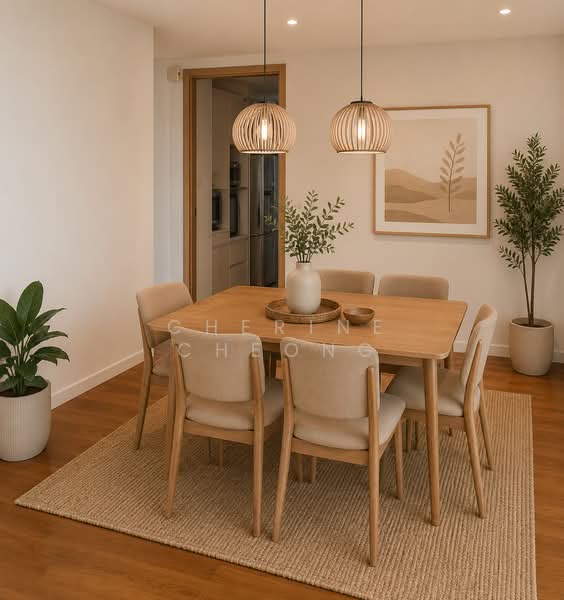 Cairnhill Crest, 8 Cairnhill Circle, 2 Bedrooms, 1,206 sqft, Condominium For Sale, by Cherine Cheong, 500182752 - Dining Room - Virtually staged for ref - PropertyGuru.com.sg
