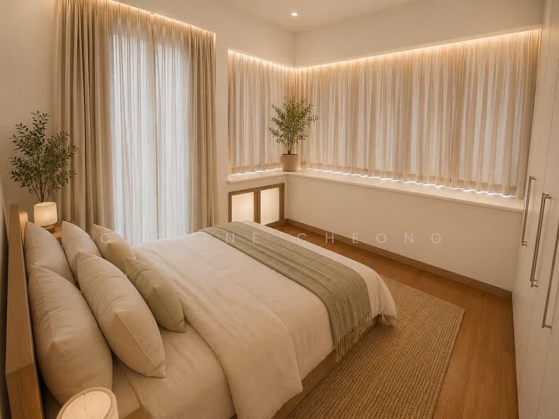 Cairnhill Crest, 8 Cairnhill Circle, 2 Bedrooms, 1,206 sqft, Condominium For Sale, by Cherine Cheong, 500182752 - Master Bedroom - Virtually staged ref - PropertyGuru.com.sg