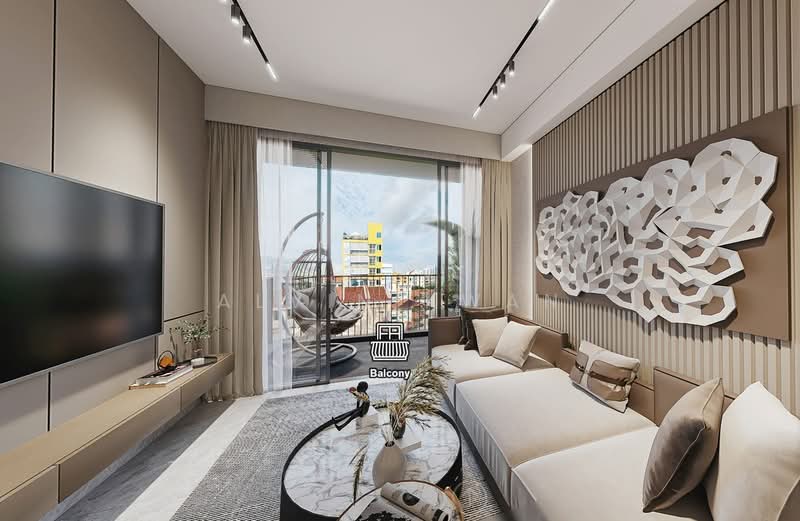 Gems Ville, 8 Lorong 13 Geylang, 3 Bedrooms, 1,130 sqft, Condominium For Sale, by Alvin Kwan, 500182843 - Living Room - PropertyGuru.com.sg