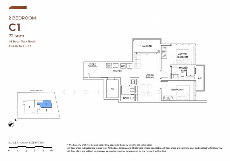 The Bronze, 46 Boon Teck Road, 2 Bedrooms, 775 sqft, Condominium For Sale, by Rachel Ang, 500182901 - PropertyGuru.com.sg
