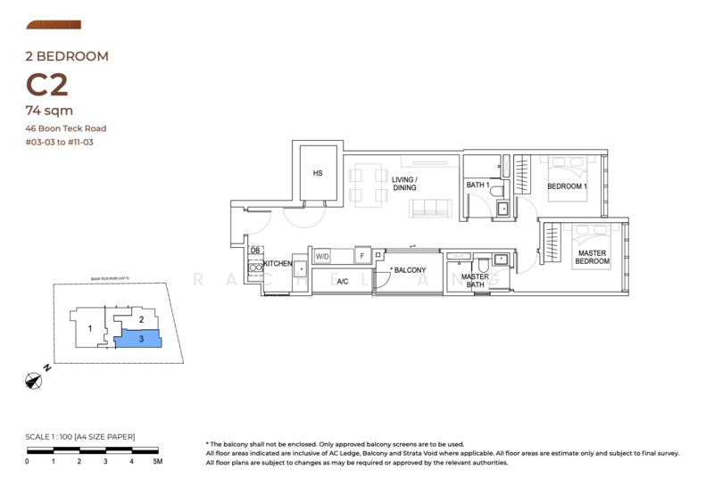 The Bronze, 46 Boon Teck Road, 2 Bedrooms, 797 sqft, Condominium For Sale, by Rachel Ang, 500182910 - PropertyGuru.com.sg