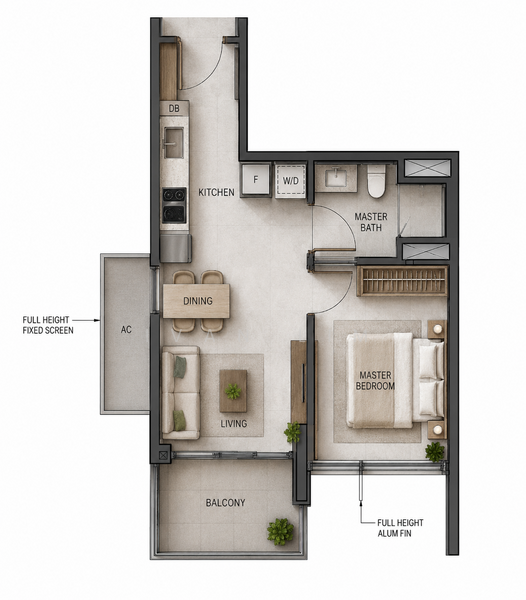 The Avenir, 8 River Valley Close, 1 Bedroom, 527 sqft, Condominium For Sale, by Ivan Lim, 500182942 - PropertyGuru.com.sg