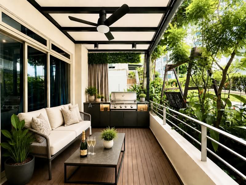 Starville, 68 Lengkong Tiga, 3 Bedrooms, 1,475 sqft, Condominium For Sale, by Jason Ng, 500183056 - Master Bedroom Patio - PropertyGuru.com.sg