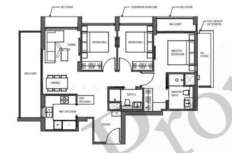 Park Place Residences, 2 Paya Lebar Road, 3 Bedrooms, 1,076 sqft, Condominium For Sale, by Frank Choo, 500183182 - PropertyGuru.com.sg
