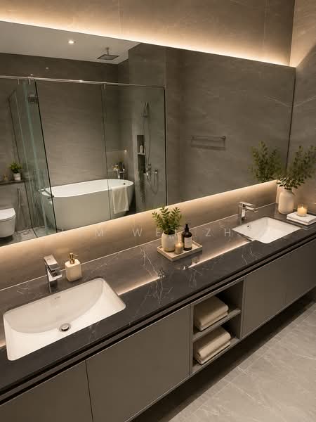 D12 Brand New Freehold Terrace w Lift, , 5 Bedrooms, 5,425 sqft, Terraced House For Sale, by Lim Wei Zhi, 500183265 - Bathroom - PropertyGuru.com.sg