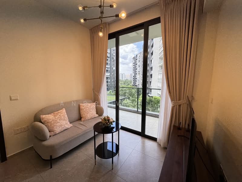 Park Colonial, 8 Woodleigh Lane, 2 Bedrooms, 667 sqft, Condominium For Sale, by Andrew Phee, 500183289 - Living Room Facing Inner Landscape Pool - PropertyGuru.com.sg