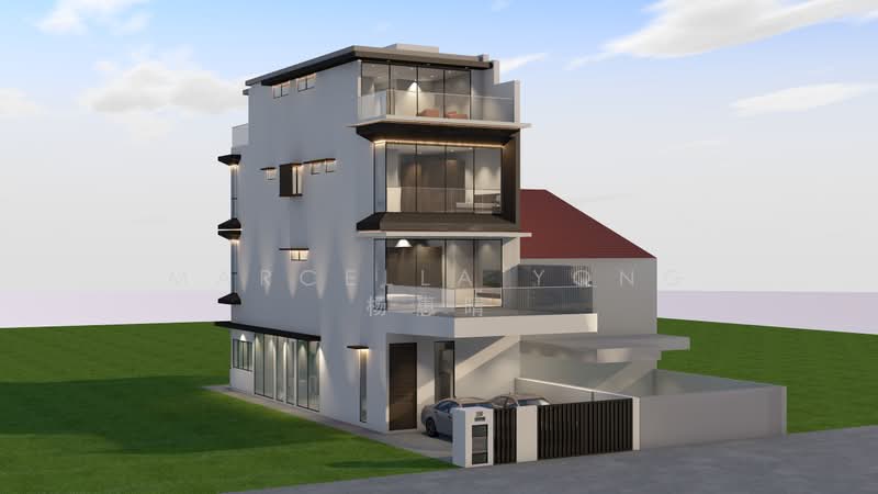 BRAND NEW CORNER TERRACE 28 Highland Close - Less Than 1km to Kovan MRT, , 7 Bedrooms, 5,274 sqft, Corner Terrace For Sale, by Marcella Yong 杨惠晴, 500183677 - Exterior - PropertyGuru.com.sg