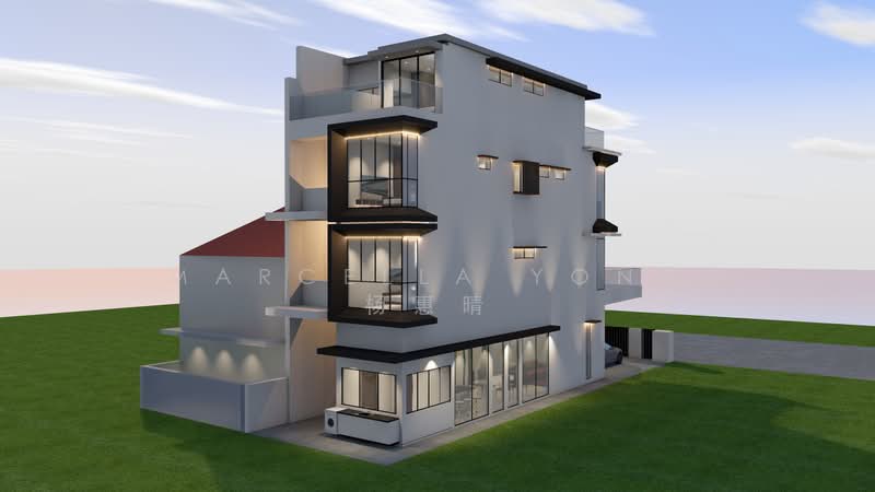 BRAND NEW CORNER TERRACE 28 Highland Close - Less Than 1km to Kovan MRT, , 7 Bedrooms, 5,274 sqft, Corner Terrace For Sale, by Marcella Yong 杨惠晴, 500183677 - Exterior - PropertyGuru.com.sg