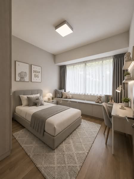 The Shelford, 1 Shelford Road, 3 Bedrooms, 1,787 sqft, Condominium For Rent, by Wenny Sia Wijaya, 500183753 - Bedroom 3 with AI furniture staging - PropertyGuru.com.sg