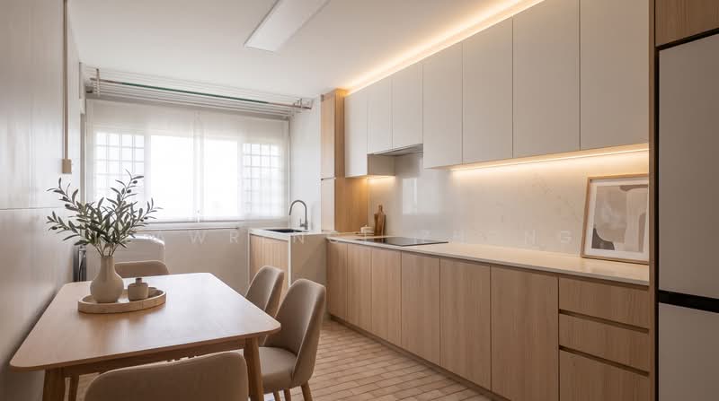223 Serangoon Avenue 4, 223 Serangoon Avenue 4, 2 Bedrooms, 721 sqft, HDB Flat For Sale, by Lawrence Zhong, 500183834 - Kitchen - Virtually Staged - PropertyGuru.com.sg