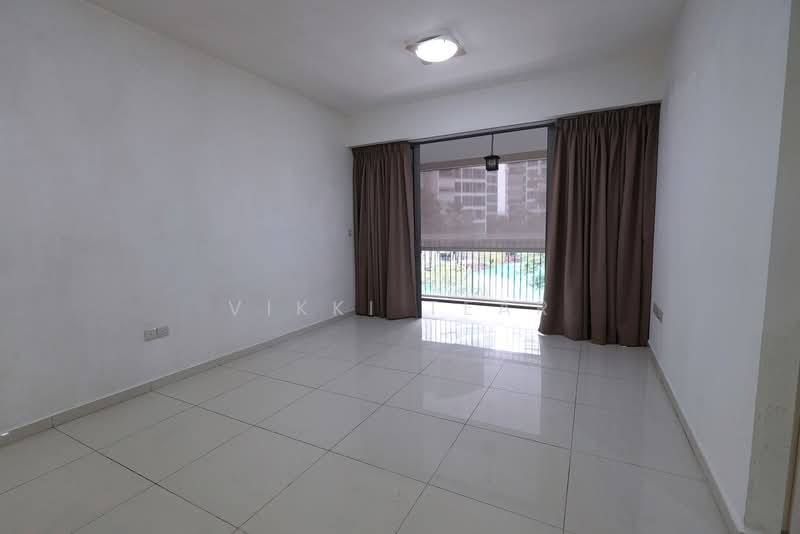 Eight Courtyards, 2 Canberra Drive, 2 Bedrooms, 800 sqft, Condominium For Rent, by Vikki Tear, 500183839 - Pool View from Living Room - PropertyGuru.com.sg