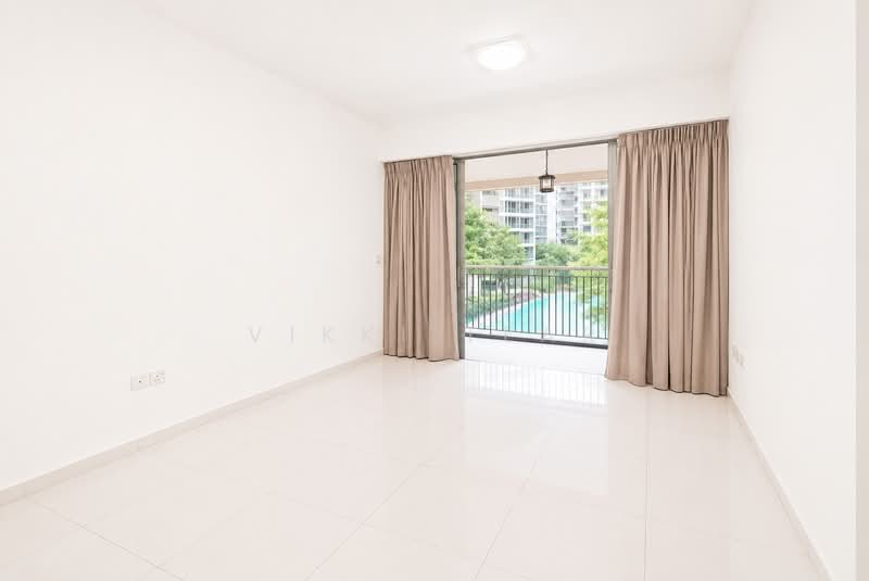 Eight Courtyards, 2 Canberra Drive, 2 Bedrooms, 800 sqft, Condominium For Rent, by Vikki Tear, 500183839 - Pool View from Living Room - PropertyGuru.com.sg