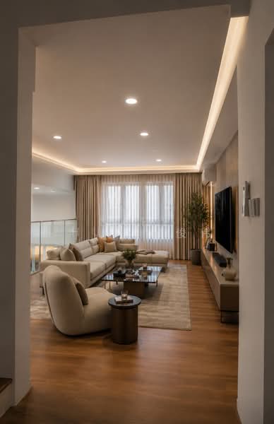 💎SSPROPERTY💎Brand New Semi D at Fernhill, District 10, 5 Ensuite Bedrooms & 3 Family Area, , 5 Bedrooms, 9,500 sqft, Semi-Detached House For Sale, by Gary Zhuo 卓俊伟, 500184318 - Living Room - PropertyGuru.com.sg