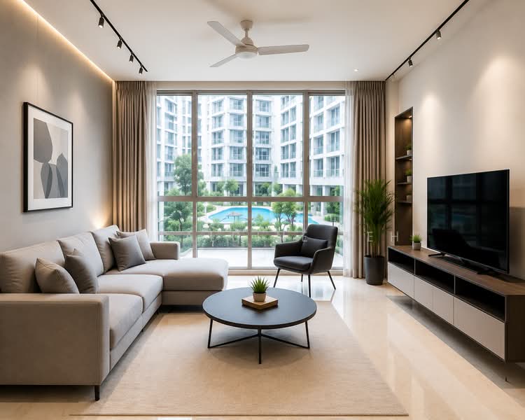 UE Square, 205 River Valley Road, 4 Bedrooms, 1,572 sqft, Apartment For Sale, by Geraldine Teh, 500184572 - Living Room - PropertyGuru.com.sg